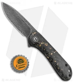 CIVIVI Elementum Liner Lock Knife Gold Shred Carbon Fiber (2.9" Damascus) 7 CIVIVI Elementum Liner Lock Knife Gold Shred Carbon Fiber (2.9" Damascus) -Civivi Knives Store CIVIVI Elementum LL Gold Shred CF Damascus C907C DS1 BHQ 135066 jr bottlecap
