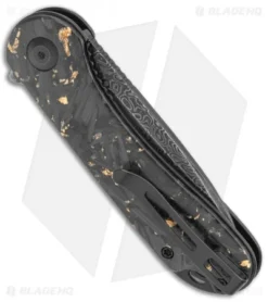 CIVIVI Elementum Liner Lock Knife Gold Shred Carbon Fiber (2.9" Damascus) 6 CIVIVI Elementum Liner Lock Knife Gold Shred Carbon Fiber (2.9" Damascus) -Civivi Knives Store CIVIVI Elementum LL Gold Shred CF Damascus C907C DS1 BHQ 135066 jr side