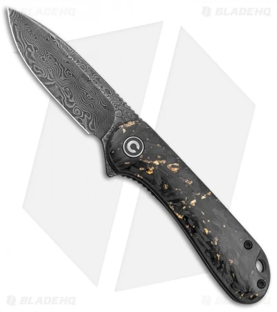 CIVIVI Elementum Liner Lock Knife Gold Shred Carbon Fiber (2.9" Damascus) 1 CIVIVI Elementum Liner Lock Knife Gold Shred Carbon Fiber (2.9" Damascus)