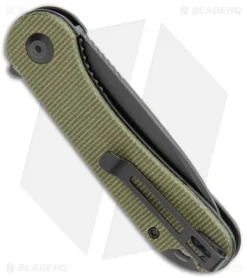 CIVIVI Elementum Liner Lock Knife Green Micarta (2.9" Black SW S35VN) -Civivi Knives Store CIVIVI Elementum LL Green Micarta Black SW C907Q BHQ 114387 jr side