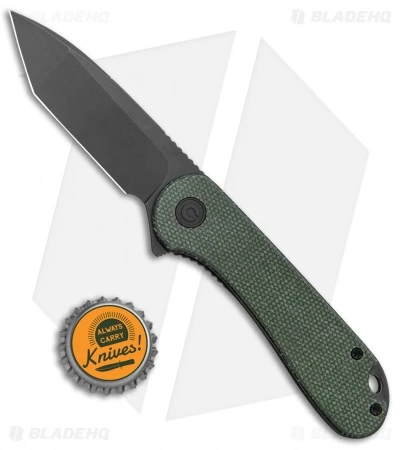 CIVIVI Elementum Tanto Liner Lock Knife Green Micarta (2.9" Black SW D2) 4 CIVIVI Elementum Tanto Liner Lock Knife Green Micarta (2.9" Black SW D2) - Image 4