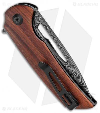 CIVIVI Ferrum Forge Odium Liner Lock Knife Cuibourtia Wood (2.6" Damascus) 3 CIVIVI Ferrum Forge Odium Liner Lock Knife Cuibourtia Wood (2.6" Damascus) - Image 3