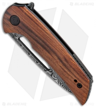 CIVIVI Ferrum Forge Odium Liner Lock Knife Cuibourtia Wood (2.6" Damascus) 2 CIVIVI Ferrum Forge Odium Liner Lock Knife Cuibourtia Wood (2.6" Damascus) - Image 2