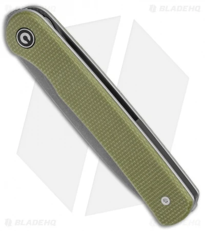 CIVIVI Ferrum Forge Stylum Slip Joint Knife Olive Micarta (3" Stonewash) 2 CIVIVI Ferrum Forge Stylum Slip Joint Knife Olive Micarta (3" Stonewash) - Image 2