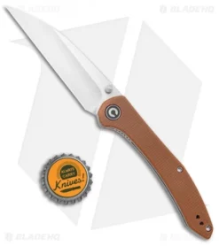 CIVIVI Hadros Liner Lock Knife Brown Micarta (3.35" Satin) C20004-2 -Civivi Knives Store CIVIVI Hadros LL Brown Micarta Satin BHQ 134072 jr bottlecap
