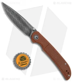 CIVIVI Imperium Liner Lock Knife Brown Micarta (3.5" Damascus) C2107DS-1 -Civivi Knives Store CIVIVI Imperium LL Brown Micarta Damascus C2107DS 1 BHQ 123532 jr bottlecap