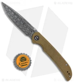 CIVIVI Imperium Liner Lock Knife Olive Micarta (3.5" Damascus) C2107DS-2 -Civivi Knives Store CIVIVI Imperium LL Olive Micarta Damascus C2107DS 2 BHQ 123533 jr bottlecap