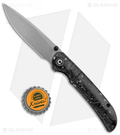 CIVIVI Imperium Liner Lock Knife Shredded CF/Silver (3.5" Stonewash) C2106B 4 CIVIVI Imperium Liner Lock Knife Shredded CF/Silver (3.5" Stonewash) C2106B - Image 4