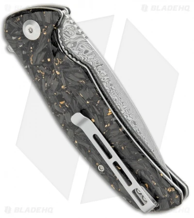 CIVIVI Incite Liner Lock Knife Gold Foil/Clear Resin (3.7" Damascus) C908DS-1 3 CIVIVI Incite Liner Lock Knife Gold Foil/Clear Resin (3.7" Damascus) C908DS-1 - Image 3