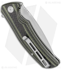 CIVIVI Incite Liner Lock Knife Green G-10/Carbon Fiber (3.7" Satin) C908A 7 CIVIVI Incite Liner Lock Knife Green G-10/Carbon Fiber (3.7" Satin) C908A -Civivi Knives Store CIVIVI Incite LL Green G 10 CF Satin C908A BHQ 100864 jr side