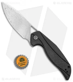 CIVIVI Isham Anthropos Flipper Knife Black/Carbon Fiber (3.25" Damascus) C903DS -Civivi Knives Store CIVIVI Isham Anthropos Black CF Damascus C903DS BHQ 99827 jr bottlecap