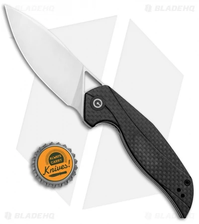CIVIVI Isham Anthropos Flipper Knife Black/Carbon Fiber (3.25" Satin) C903C 4 CIVIVI Isham Anthropos Flipper Knife Black/Carbon Fiber (3.25" Satin) C903C - Image 4