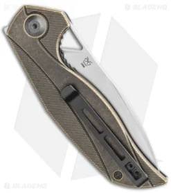 CIVIVI Isham Anthropos Flipper Black Stonewashed Brass (3.25" Satin) -Civivi Knives Store CIVIVI Isham Anthropos Flipper Black Stonewashed Brass 3.25 Satin C903D BHQ 115290 LS Side