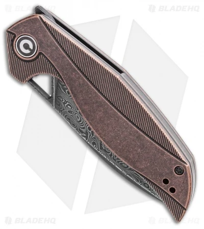 CIVIVI Isham Anthropos Flipper Black Stonewashed Copper (3.25" Black Damascus) 2 CIVIVI Isham Anthropos Flipper Black Stonewashed Copper (3.25" Black Damascus) - Image 2