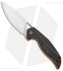 CIVIVI Isham Anthropos Flipper Knife Orange/Carbon Fiber (3.25" Satin) C903A