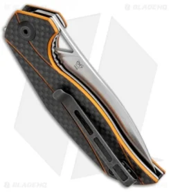 CIVIVI Isham Anthropos Flipper Knife Orange/Carbon Fiber (3.25" Satin) C903A -Civivi Knives Store CIVIVI Isham Anthropos Orange CF Satin C903A BHQ 95962 jr side