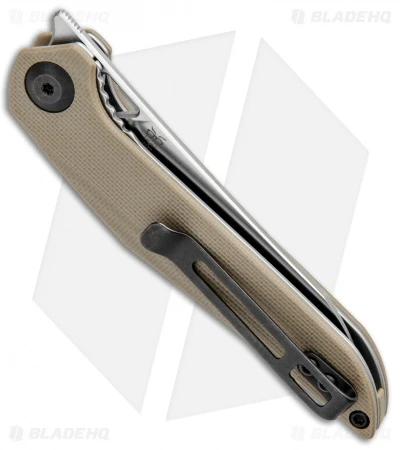 CIVIVI Isham Mckenna Liner Lock Knife Tan G-10 (2.875 Satin) C905A 3 CIVIVI Isham Mckenna Liner Lock Knife Tan G-10 (2.875 Satin) C905A - Image 3