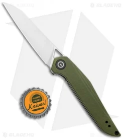 CIVIVI Isham Mckenna Liner Lock Knife Green G-10 (2.875 Satin) C905B -Civivi Knives Store CIVIVI Isham Mckenna LL Green G 10 Satin C905B BHQ 97967 jr bottlecap