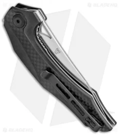 CIVIVI Isham Plethiros Flipper Knife CF/G10 (3.45" Satin) C904C 7 CIVIVI Isham Plethiros Flipper Knife CF/G10 (3.45" Satin) C904C -Civivi Knives Store CIVIVI Isham Plehiros Black CF Satin C904C BHQ 96906 jr side