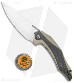 CIVIVI Isham Plethiros Flipper Knife Tan/Carbon Fiber (3.45" Satin) C904A 8 CIVIVI Isham Plethiros Flipper Knife Tan/Carbon Fiber (3.45" Satin) C904A -Civivi Knives Store CIVIVI Isham Plehiros Tan CF Satin C904A BHQ 96904 jr bottlecap