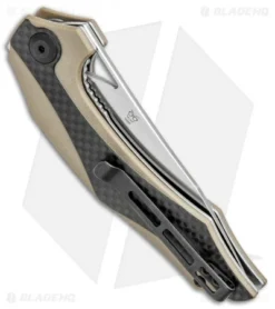 CIVIVI Isham Plethiros Flipper Knife Tan/Carbon Fiber (3.45" Satin) C904A 7 CIVIVI Isham Plethiros Flipper Knife Tan/Carbon Fiber (3.45" Satin) C904A -Civivi Knives Store CIVIVI Isham Plehiros Tan CF Satin C904A BHQ 96904 jr side