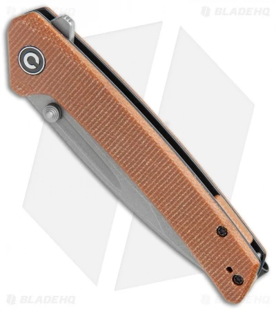CIVIVI Keen Nadder Tanto Liner Lock Knife Brown Micarta (3.5" SW) C2021B 2 CIVIVI Keen Nadder Tanto Liner Lock Knife Brown Micarta (3.5" SW) C2021B - Image 2