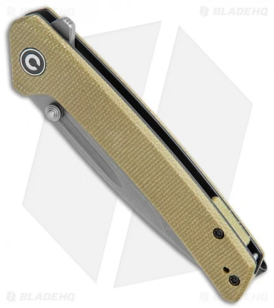 CIVIVI Keen Nadder Tanto Liner Lock Knife Olive Micarta (3.5" SW) C2021C 2 CIVIVI Keen Nadder Tanto Liner Lock Knife Olive Micarta (3.5" SW) C2021C - Image 2