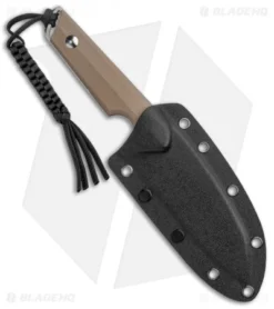 CIVIVI Kepler Fixed Blade Knife Tan G-10 W/Lanyard (4.5" Satin) -Civivi Knives Store CIVIVI Kepler Fixed Blade Tan G 10 Satin C2109B BHQ 106992 jr sheath