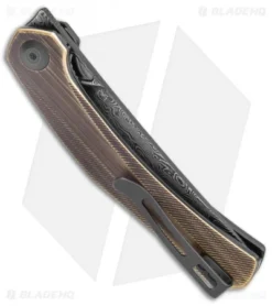 CIVIVI Lazar Liner Lock Knife Black Hand Rubbed Brass (3.1" Damascus) 6 CIVIVI Lazar Liner Lock Knife Black Hand Rubbed Brass (3.1" Damascus) -Civivi Knives Store CIVIVI Lazar LL Black Hand Rubbed Brass C20013 DS2 BHQ 135073 jr side