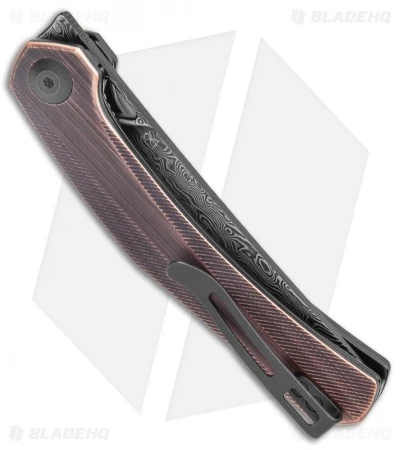CIVIVI Lazar Liner Lock Knife Black Hand Rubbed Copper (3.1" Damascus) 3 CIVIVI Lazar Liner Lock Knife Black Hand Rubbed Copper (3.1" Damascus) - Image 3