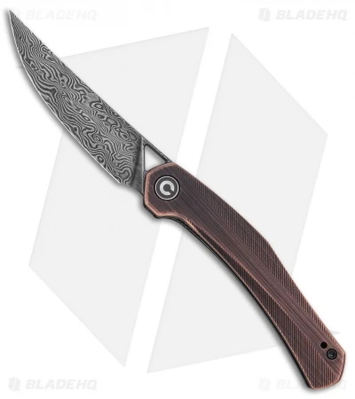 CIVIVI Lazar Liner Lock Knife Black Hand Rubbed Copper (3.1" Damascus) 1 CIVIVI Lazar Liner Lock Knife Black Hand Rubbed Copper (3.1" Damascus)