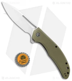CIVIVI Vexer Flipper Liner Lock Knife OD Green G-10 (3.96" Satin) -Civivi Knives Store CIVIVI Lynchpin Flipper LL OD Green G 10 Satin C915A BHQ 105666 jr bottlecap