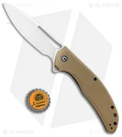 CIVIVI Vexer Flipper Liner Lock Knife Tan G-10 (3.96" Satin) 7 CIVIVI Vexer Flipper Liner Lock Knife Tan G-10 (3.96" Satin) -Civivi Knives Store CIVIVI Lynchpin Flipper LL Tan G 10 Satin C915B jr bottlecap
