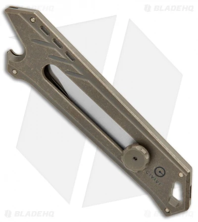 CIVIVI Mandate Bronze Titanium Utility Knife (9Cr18MoV + Damascus) 2 CIVIVI Mandate Bronze Titanium Utility Knife (9Cr18MoV + Damascus) - Image 2