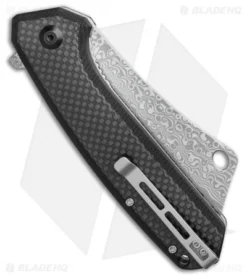 CIVIVI Mastodon Liner Lock Black G-10 / CF (3.8" Damascus) C2012DS-1 6 CIVIVI Mastodon Liner Lock Black G-10 / CF (3.8" Damascus) C2012DS-1 -Civivi Knives Store CIVIVI Mastodon Liner Lock Black G 10 CF 3.8 Damasteel C2012DS 1 BHQ 115994 LS Side