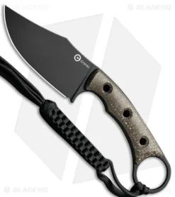 CIVIVI Midwatch Fixed Blade Knife Green Micarta (3.4" Black SW) C20059B-3