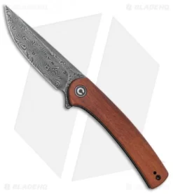 CIVIVI Mini Asticus Liner Lock Knife Cuibourtia Wood (3.25" Damascus)