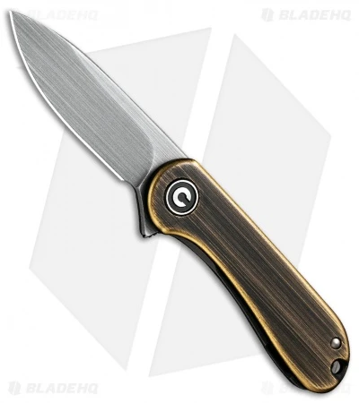 CIVIVI Mini Elementum Frame Lock Knife Hand-Rubbed Brass (1.8" Gray) 1 CIVIVI Mini Elementum Frame Lock Knife Hand-Rubbed Brass (1.8" Gray)