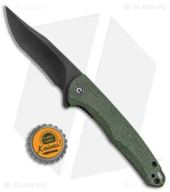 CIVIVI Mini Sandbar Liner Lock Knife Green Micarta (2.9" Black) C20011-3 -Civivi Knives Store CIVIVI Mini Sandbar LL Knife Green Micarta Black BHQ 142903 jr bottlecap