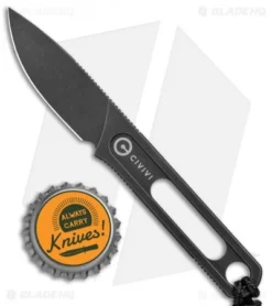 CIVIVI Minimis Fixed Blade Knife W/ Pocket Sheath (2.2" Black Stonewash) -Civivi Knives Store CIVIVI Minimis Fixed Blade Pocket Sheath Black SW C20026 1 BHQ 126483 jr bottlecap