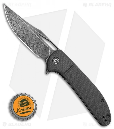 CIVIVI Ortis Liner Lock Knife Twill CF (3.25" Black Damascus) C2013DS-1 4 CIVIVI Ortis Liner Lock Knife Twill CF (3.25" Black Damascus) C2013DS-1 - Image 4