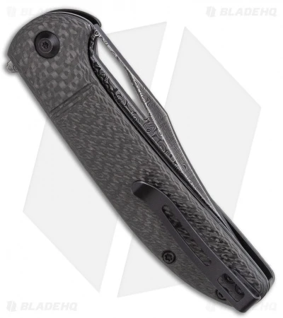 CIVIVI Ortis Liner Lock Knife Twill CF (3.25" Black Damascus) C2013DS-1 3 CIVIVI Ortis Liner Lock Knife Twill CF (3.25" Black Damascus) C2013DS-1 - Image 3