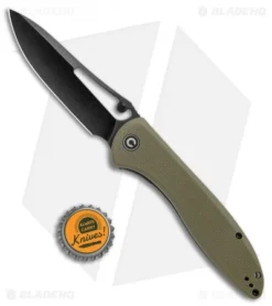 CIVIVI Picaro Liner Lock Knife OD Green G-10 (3.94" Black Stonewash) -Civivi Knives Store CIVIVI Picarto LL OD Green G 10 Black SW C916B BHQ 105669 jr bottlecap