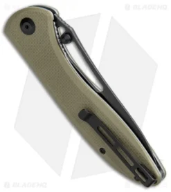 CIVIVI Picaro Liner Lock Knife OD Green G-10 (3.94" Black Stonewash) -Civivi Knives Store CIVIVI Picarto LL OD Green G 10 Black SW C916B BHQ 105669 jr side