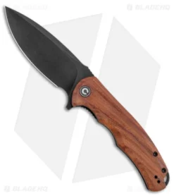 CIVIVI Praxis Flipper Liner Lock Knife Cuibourtia Wood (3.75" Black) C803H