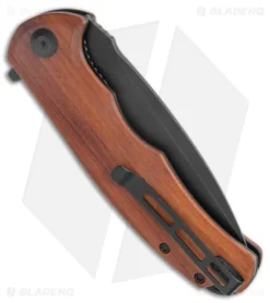 CIVIVI Praxis Flipper Liner Lock Knife Cuibourtia Wood (3.75" Black) C803H -Civivi Knives Store CIVIVI Praxis Flipper LL Cuibourtia Wood Black BHQ 142944 jr side