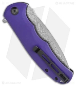 CIVIVI Praxis Flipper Liner Lock Knife Purple G-10 (3.75" Damascus) -Civivi Knives Store CIVIVI Praxis Flipper Liner Lock Knife Purple G 10 3.75 Damascus C803DS 2 BHQ 112173 LS Side