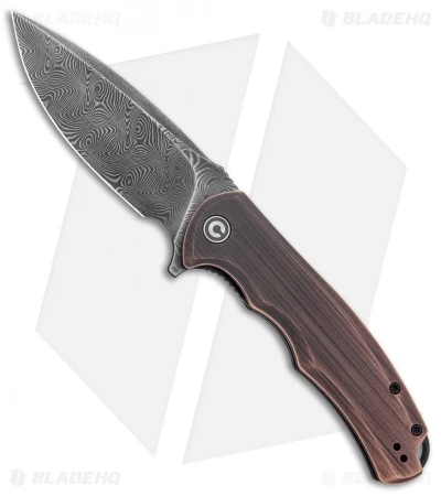 CIVIVI Praxis Liner Lock Flipper Knife Black Rubbed Copper (3.74" Damascus) 1 CIVIVI Praxis Liner Lock Flipper Knife Black Rubbed Copper (3.74" Damascus)