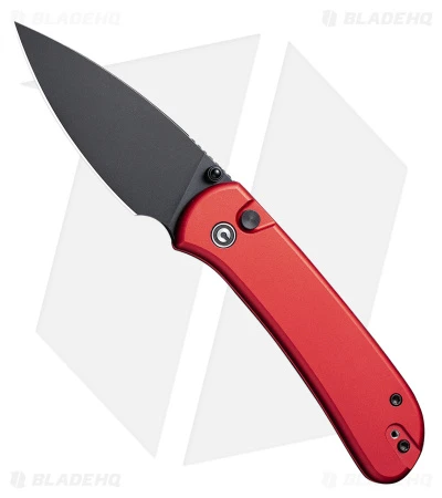 CIVIVI Qubit Button Lock Knife Red Aluminum (2.98" Black Stonewash) 1 CIVIVI Qubit Button Lock Knife Red Aluminum (2.98" Black Stonewash)