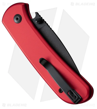 CIVIVI Qubit Button Lock Knife Red Aluminum (2.98" Black Stonewash) 2 CIVIVI Qubit Button Lock Knife Red Aluminum (2.98" Black Stonewash) - Image 2